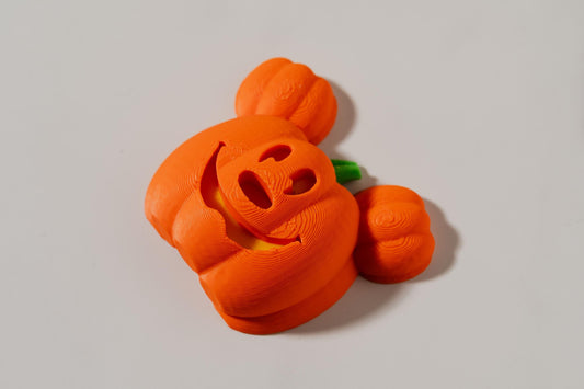 Mouse Pumpkin Magnet — 3D Printed Fall & Cruise Door Decor