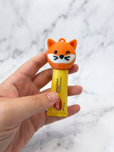 Fox Lip Balm Cap Topper Keychain