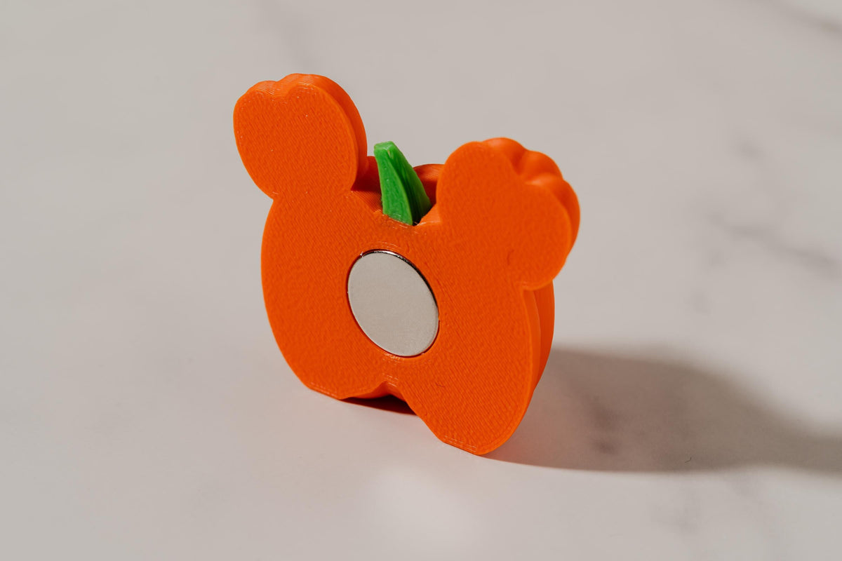Mouse Pumpkin Magnet — 3D Printed Fall & Cruise Door Decor