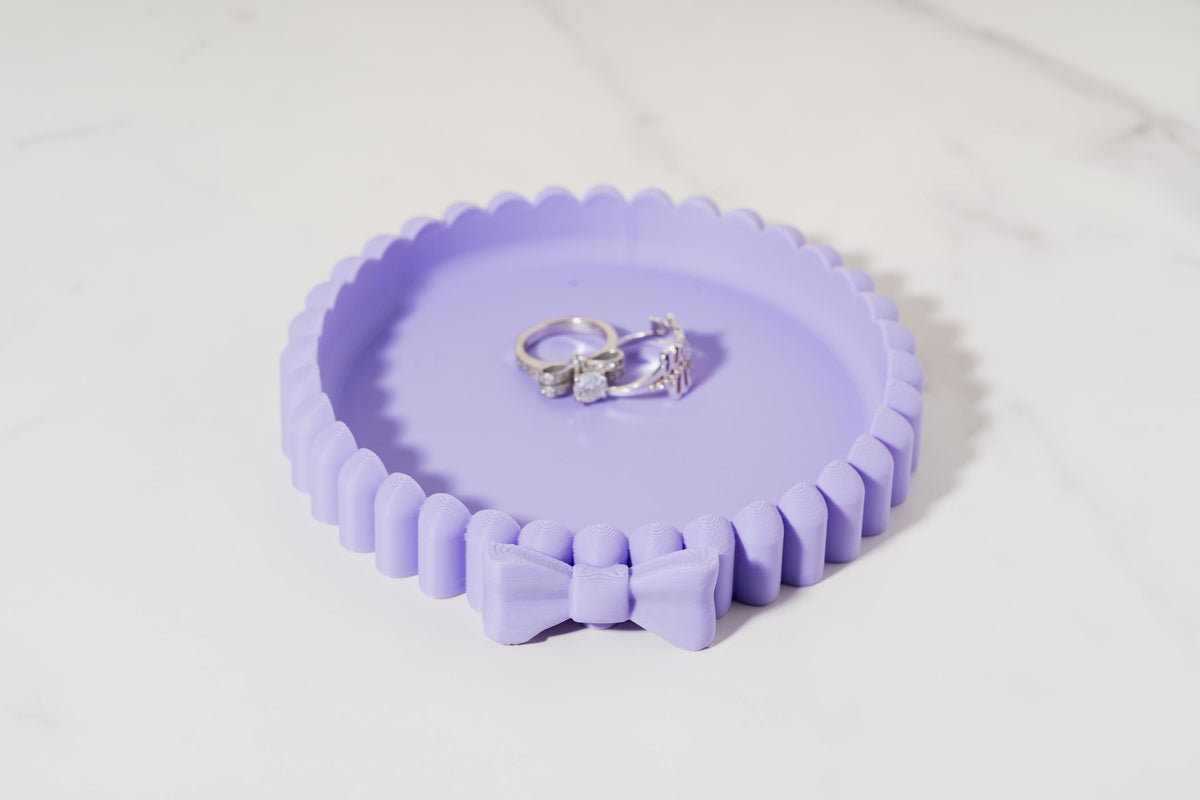 Bow Trinket Dish — 3D Printed Cute Jewelry Tray & Vanity Decor
