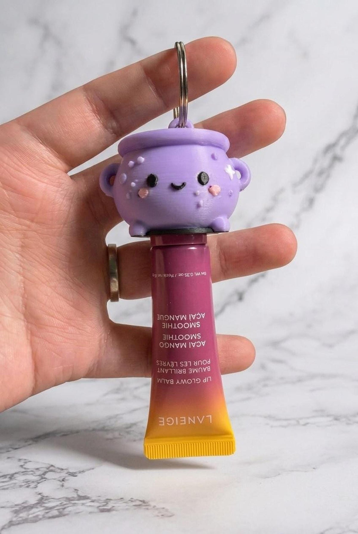 Halloween Lip Balm Cap Topper Keychain