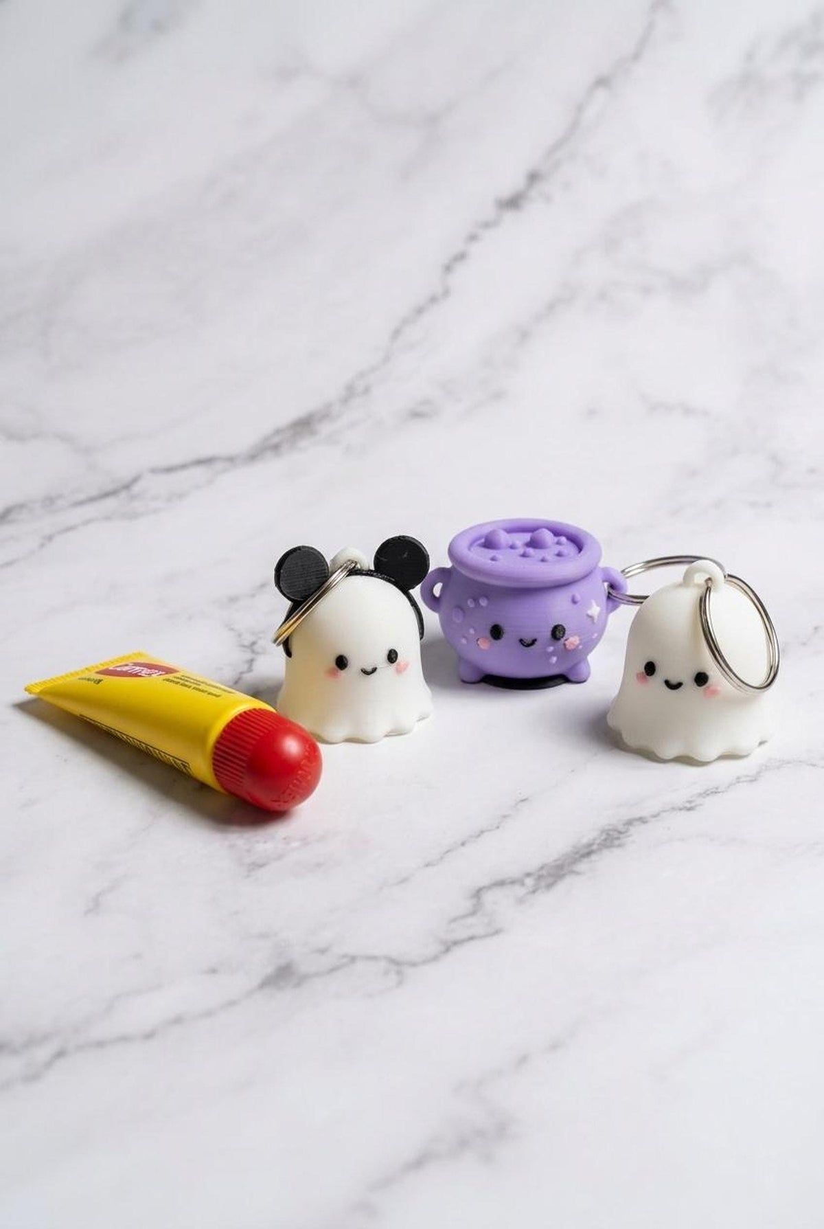 Halloween Lip Balm Cap Topper Keychain