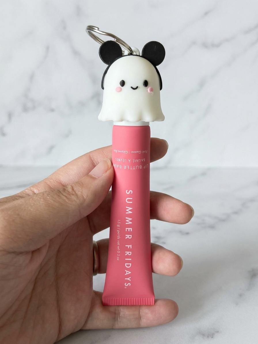 Halloween Lip Balm Cap Topper Keychain